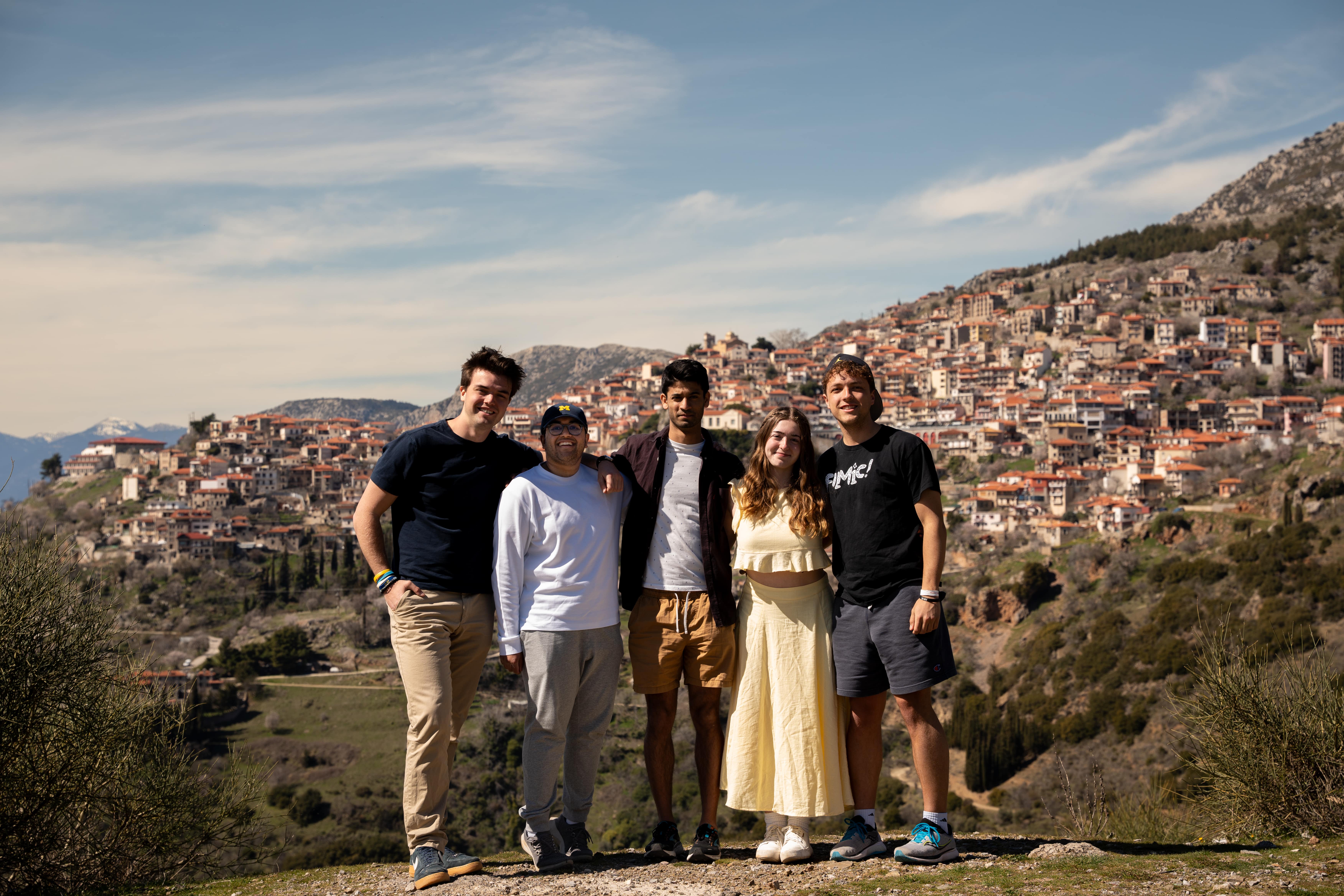 Students on Greek island